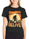 Believe Bigfoot Halloween T-Shirt product image 1