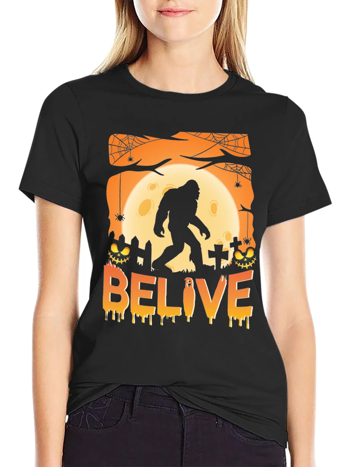 Believe Bigfoot Halloween T-Shirt product image 1