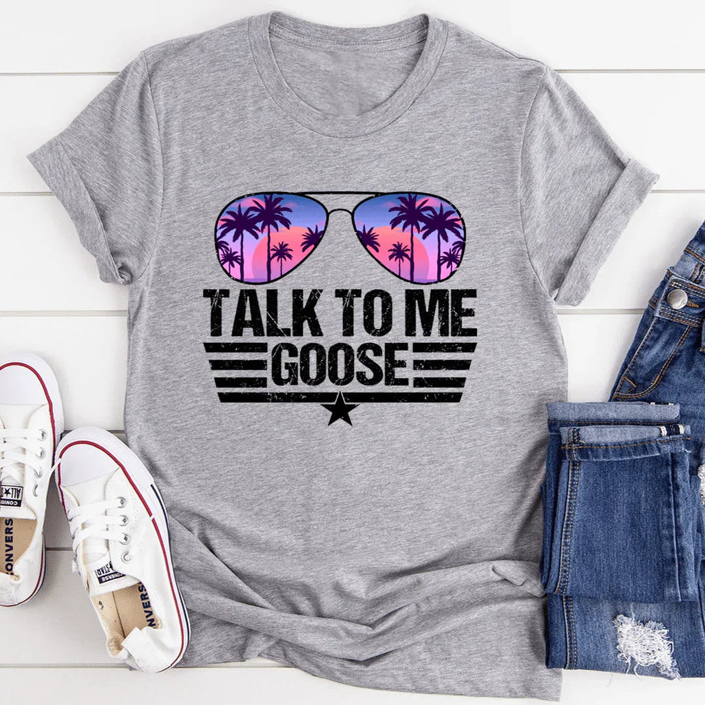 Retro Aviator Movie Graphic Tee – "Talk To Me Goose" product image 1