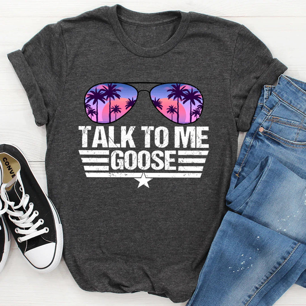 Retro Aviator Movie Graphic Tee – "Talk To Me Goose" product image 4