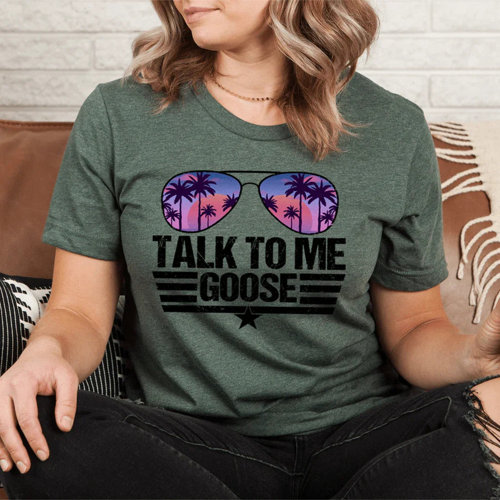 Retro Aviator Movie Graphic Tee – "Talk To Me Goose" product image 2