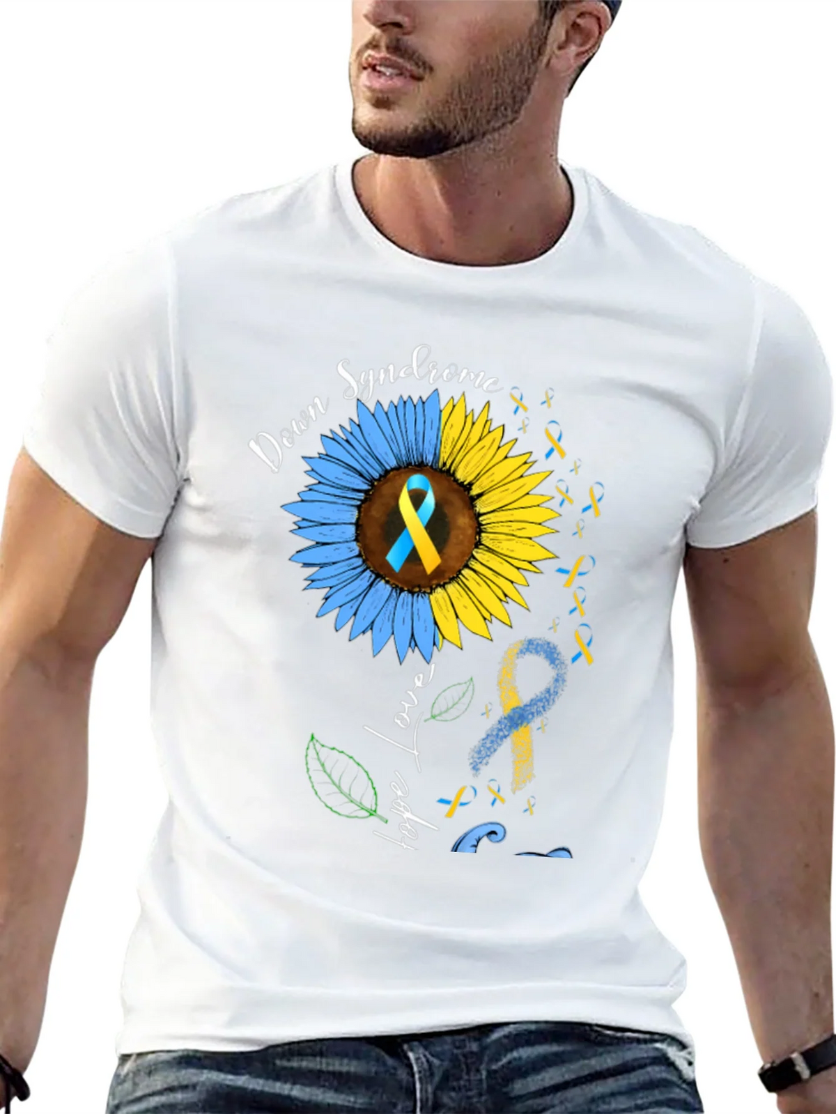 Down Syndrome Awareness Sunflower T-Shirt product image 12
