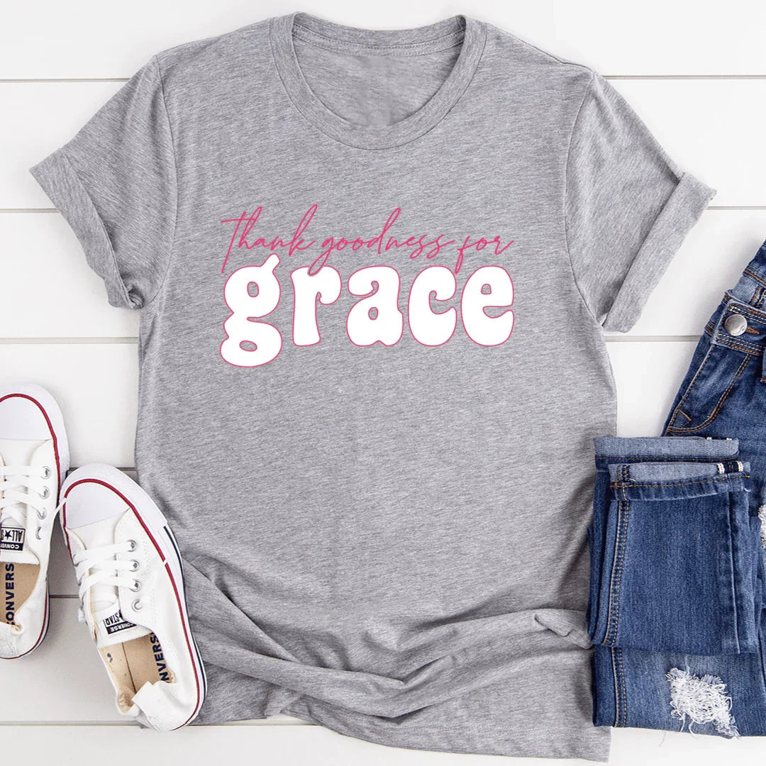 Christian Faith Inspirational Crewneck Tee – \"Thank product image 3