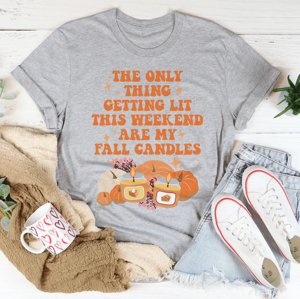 Cozy Autumn Graphic Tee – The Only Thing Getting Lit This product image 2