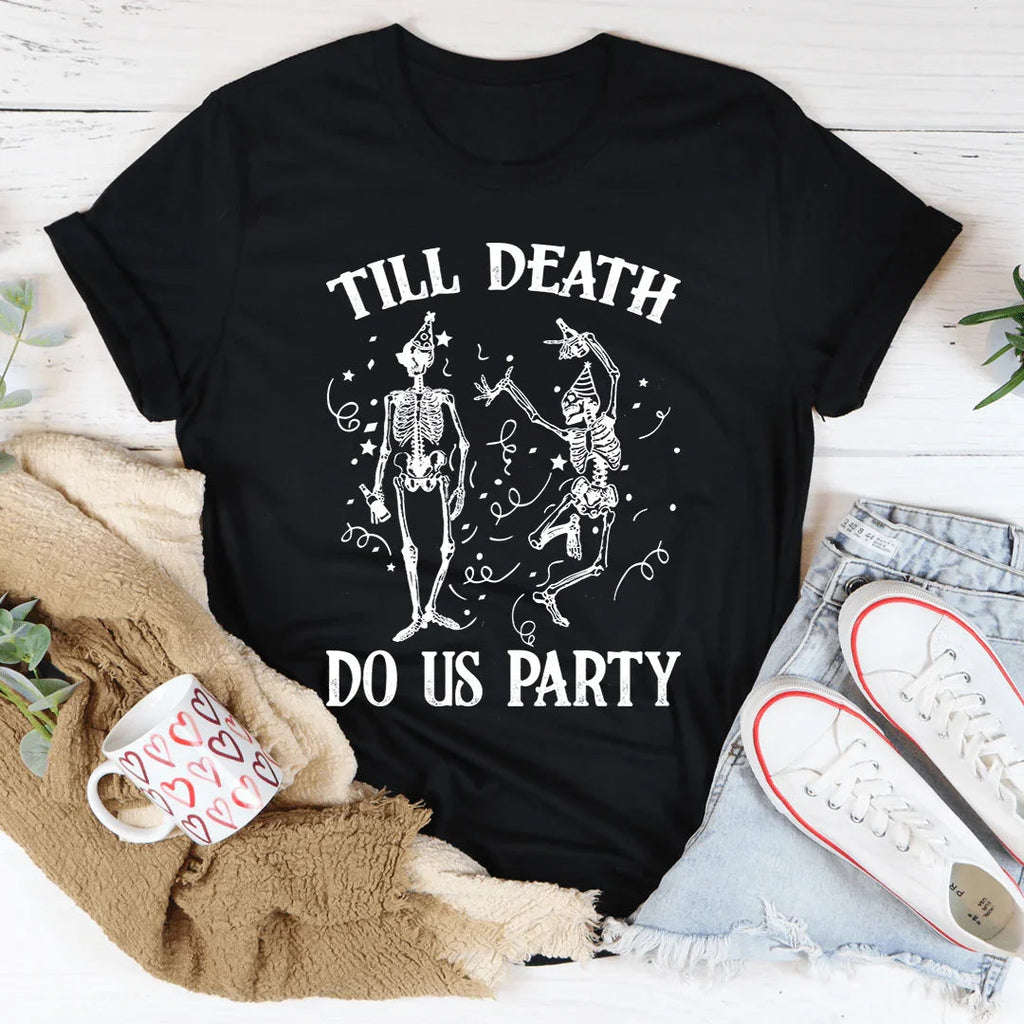 Till Death Do Us Party Graphic Tee – Halloween Bachelorette product image 3