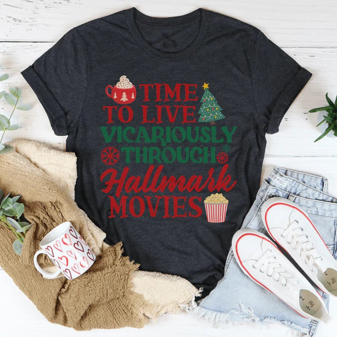 Time to Live Vicariously Christmas Tee product image 3