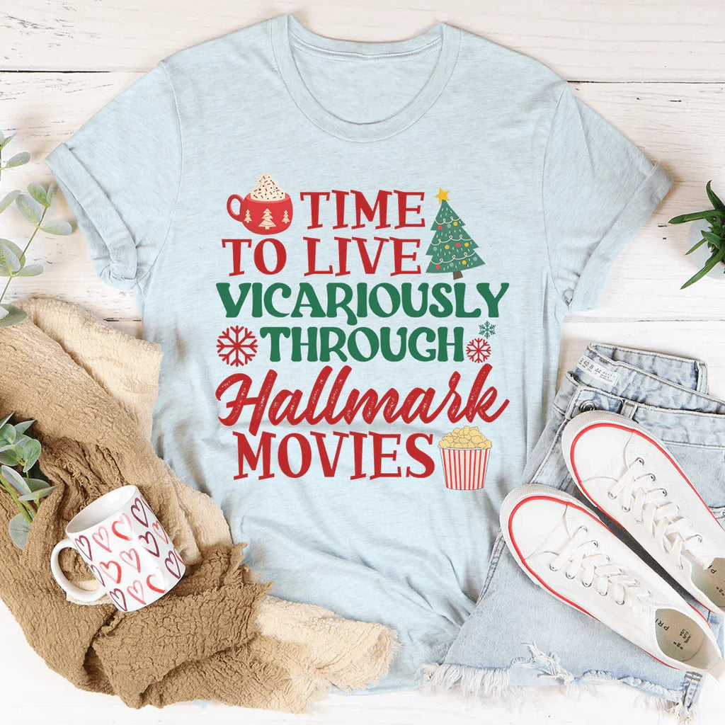 Time to Live Vicariously Christmas Tee product image 2