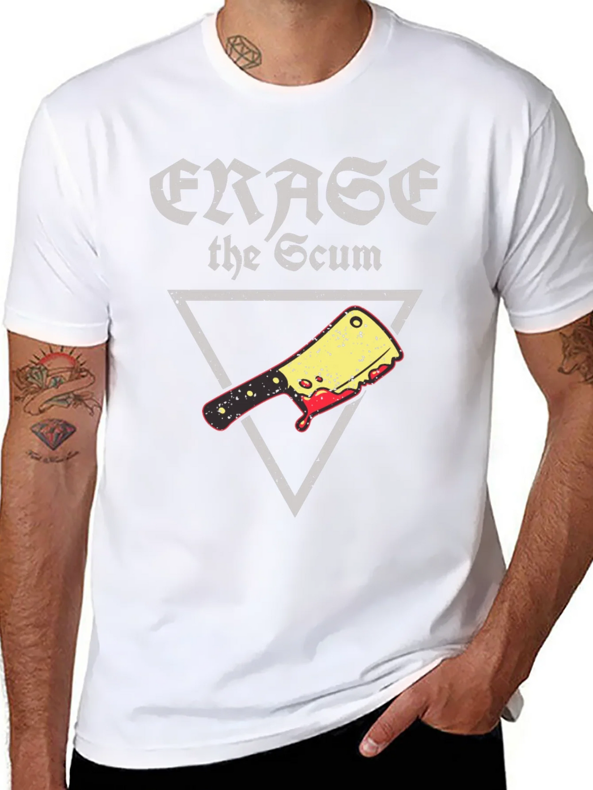 Erase the Scum Graphic Tee - Butcher Cleaver T-Shirt product image 3
