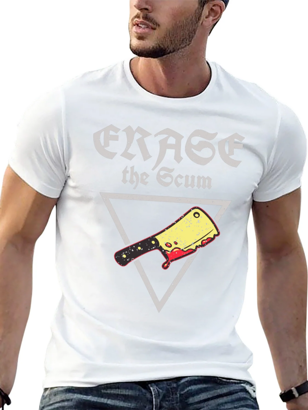 Erase the Scum Graphic Tee - Butcher Cleaver T-Shirt product image 4