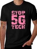 Stop 5G Tech Black T-Shirt product image 1