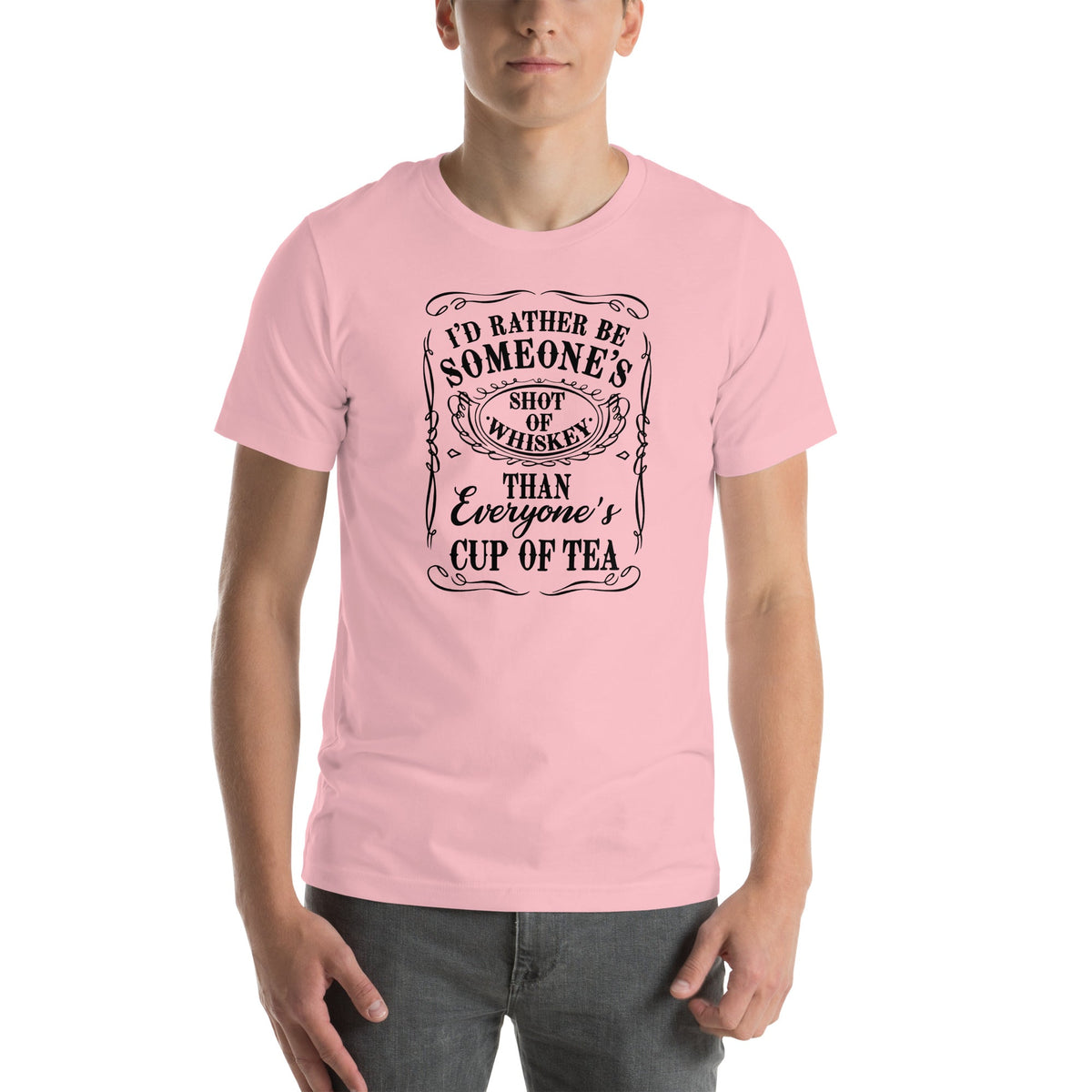 Sassy Whiskey Quote Crewneck Tee – "I'd Rather Be Someone's Shot Of Whiskey"