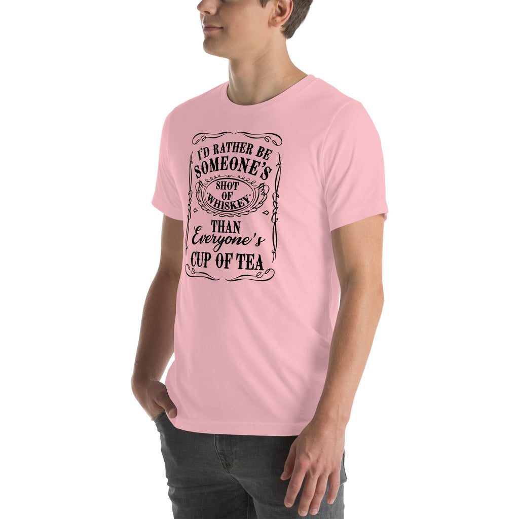 Sassy Whiskey Quote Crewneck Tee – "I'd Rather Be Someone's Shot Of Whiskey"