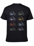 Retro Bike Print T-Shirt - Cycle Style product image 1
