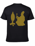 Black T-Shirt with Unique Gold Graphic Design product image 1