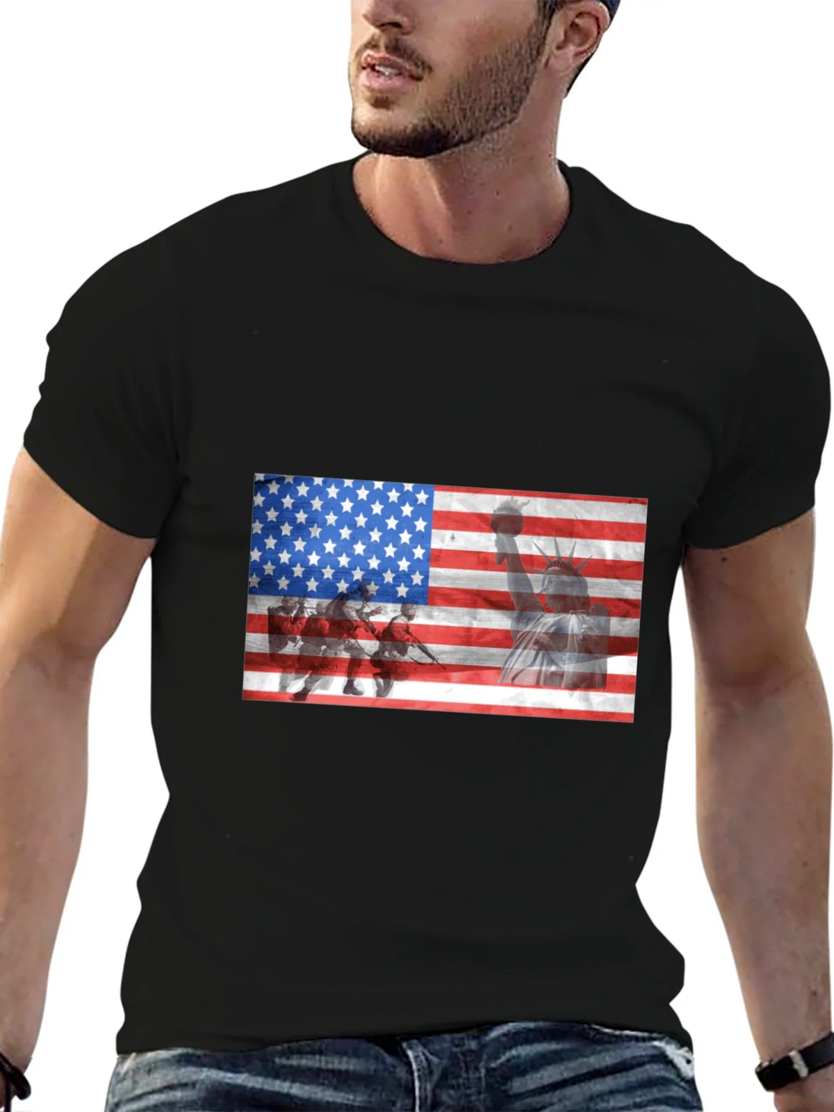USA Flag Liberty Graphic T-Shirt product image 2