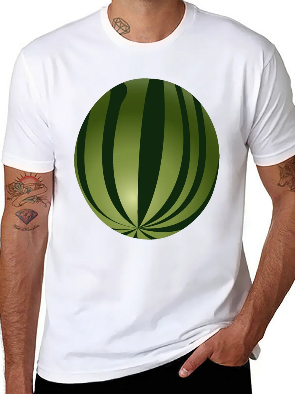Watermelon Graphic Black T-Shirt product image 7