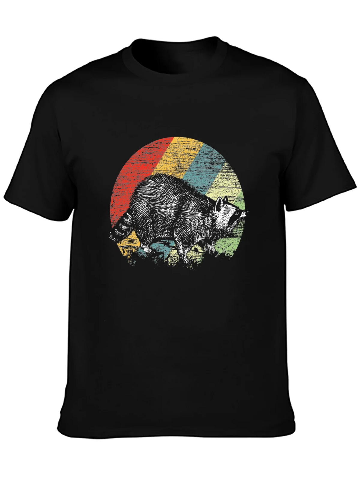 Retro Raccoon Graphic Tee - Vintage Style Comfort product image 1