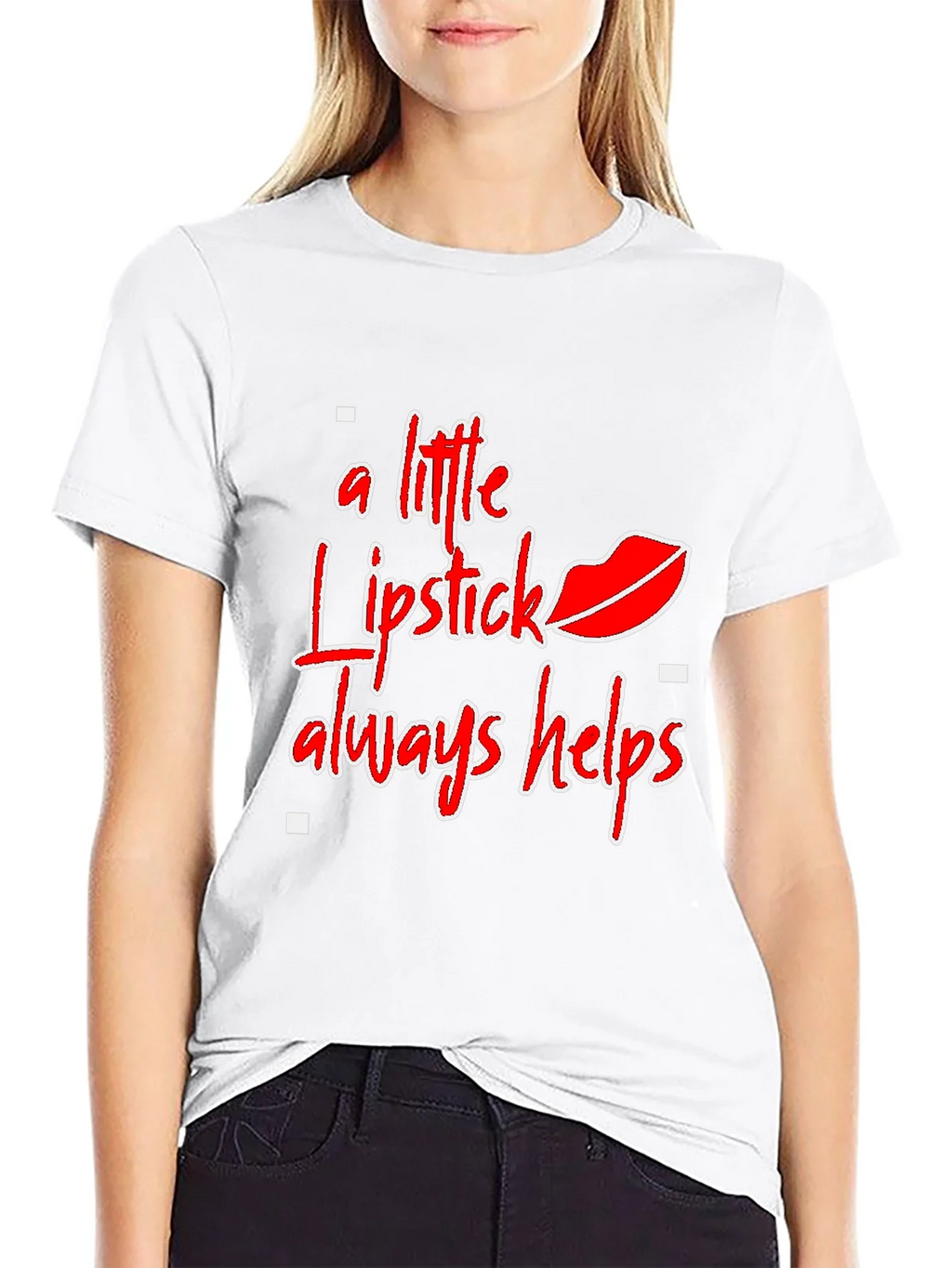Lipstick Helps Graphic Tee - Stylish Statement Shirt product image 8
