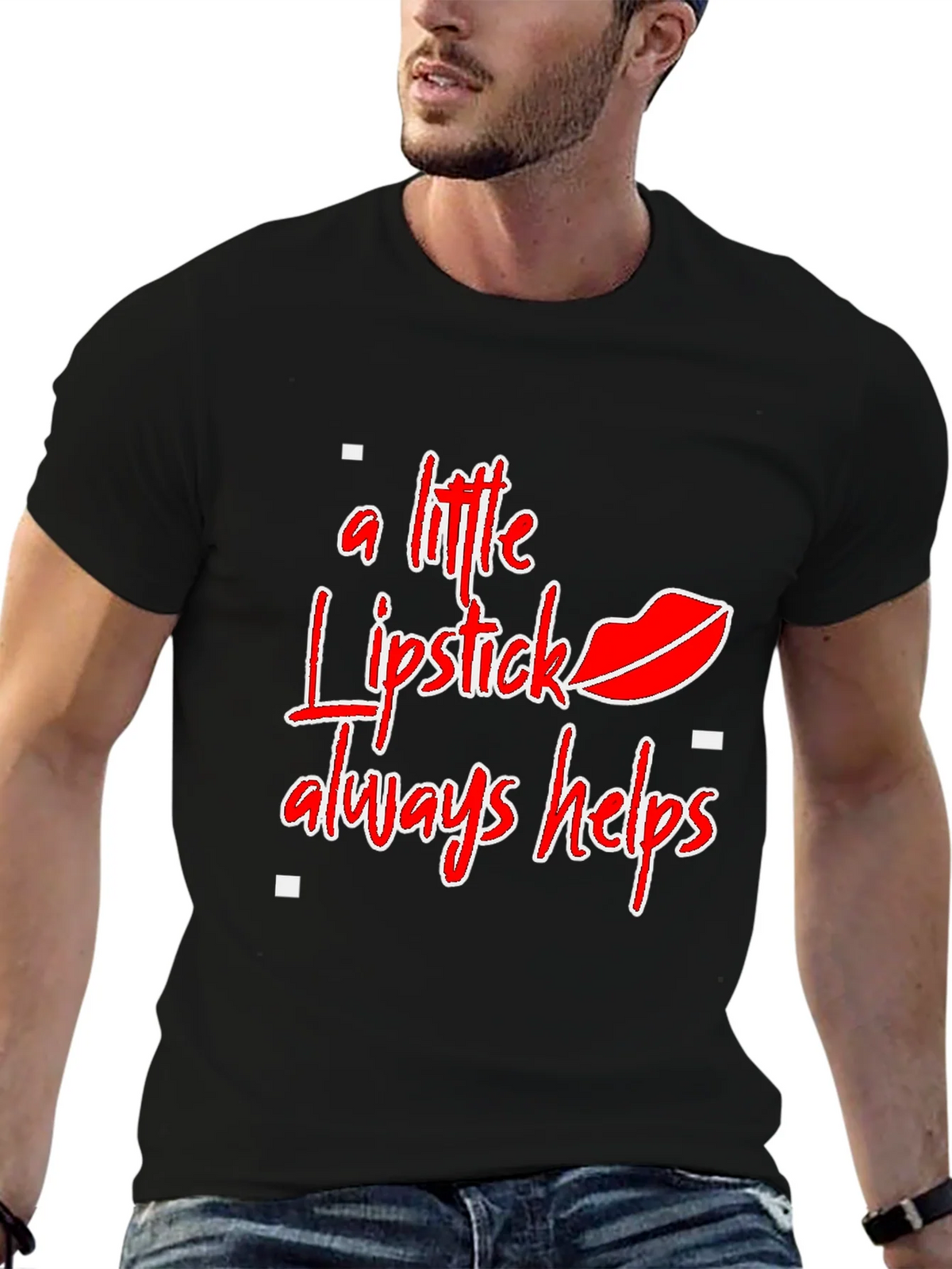 Lipstick Helps Graphic Tee - Stylish Statement Shirt product image 6