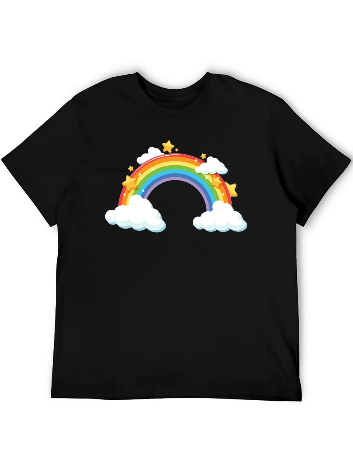 Rainbow Stars Black T-Shirt product image 4
