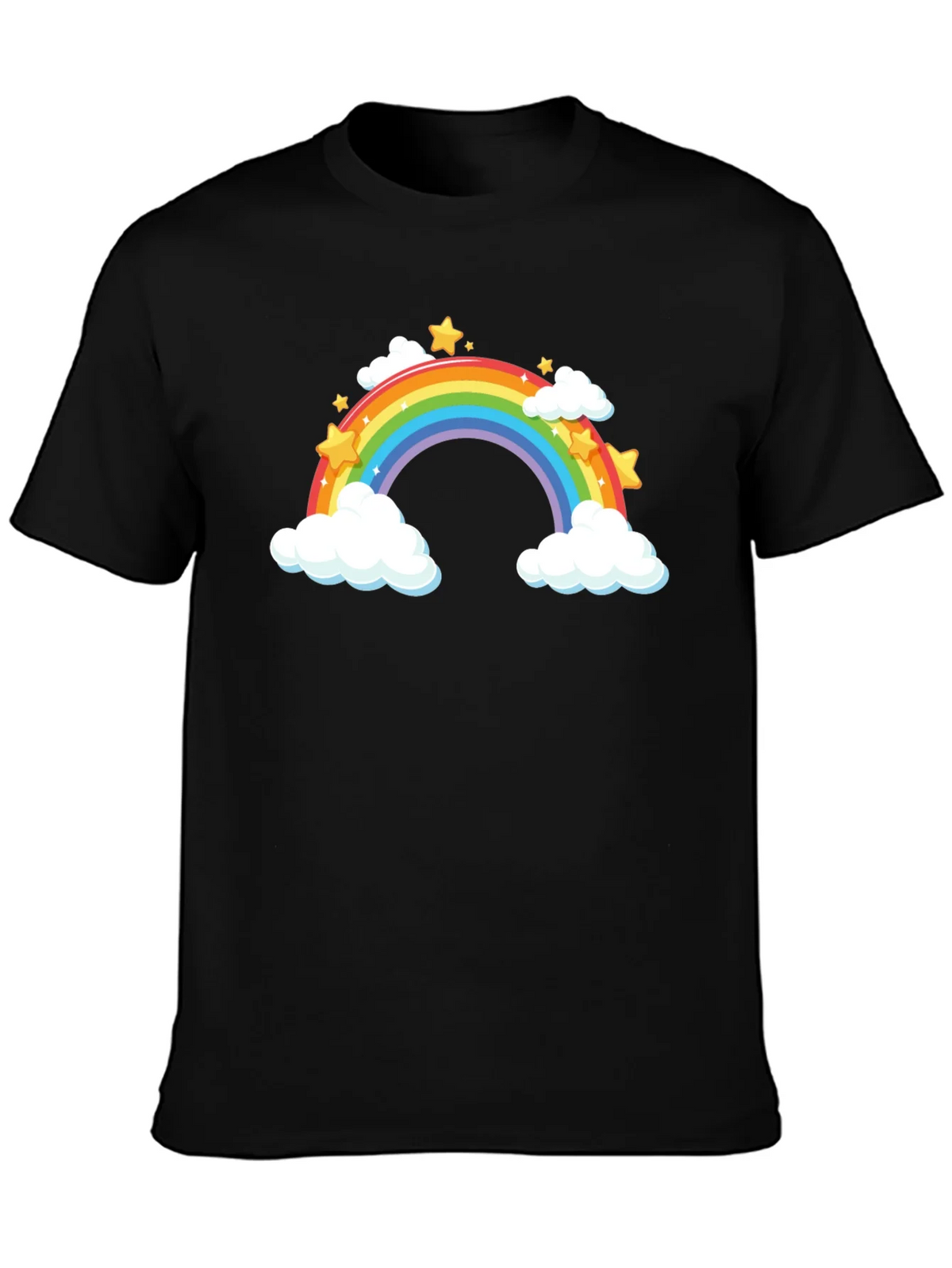 Rainbow Stars Black T-Shirt product image 2