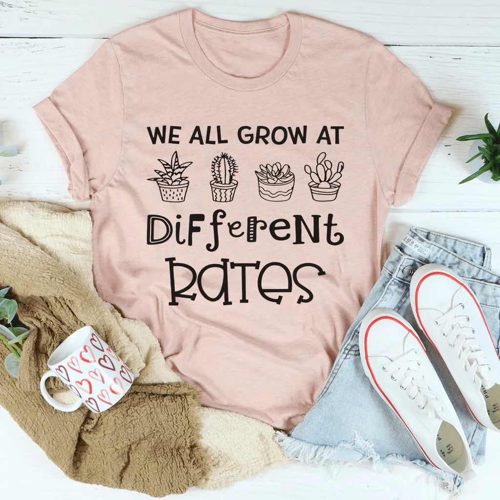 We All Grow At Different Rates Tee product image 4