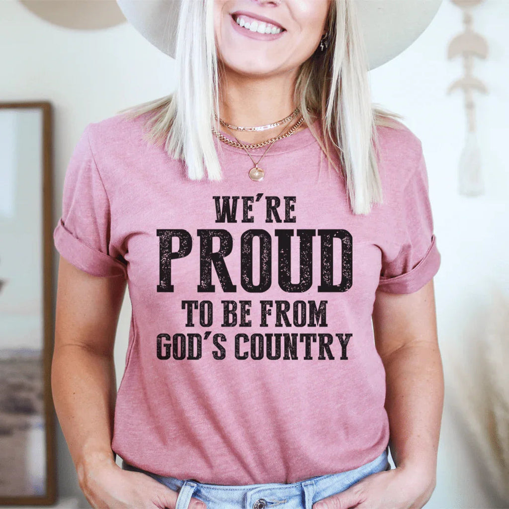 Southern Pride Country Lifestyle Graphic T-Shirt – \"God's product image 1