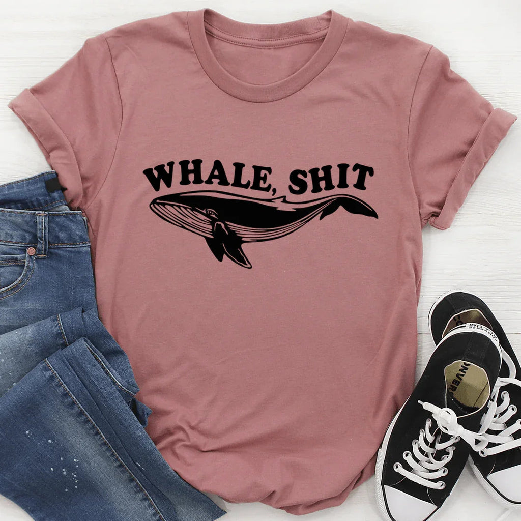 Sarcastic Marine Humor Graphic Tee – "Whale, Shit" product image 3