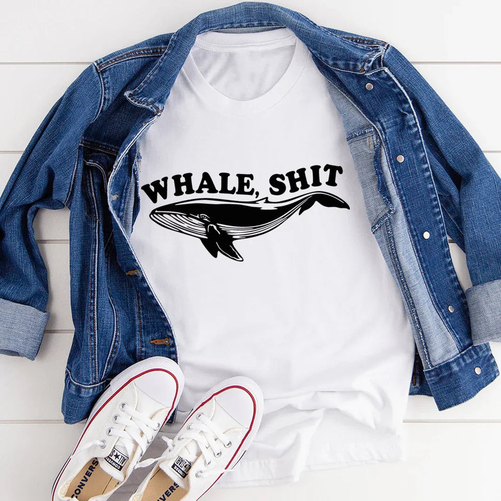 Sarcastic Marine Humor Graphic Tee – "Whale, Shit" product image 4