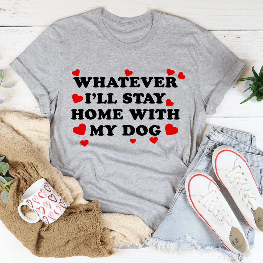 Dog Lover Introvert Casual Shirt – "Whatever I'll Stay Home product image 4