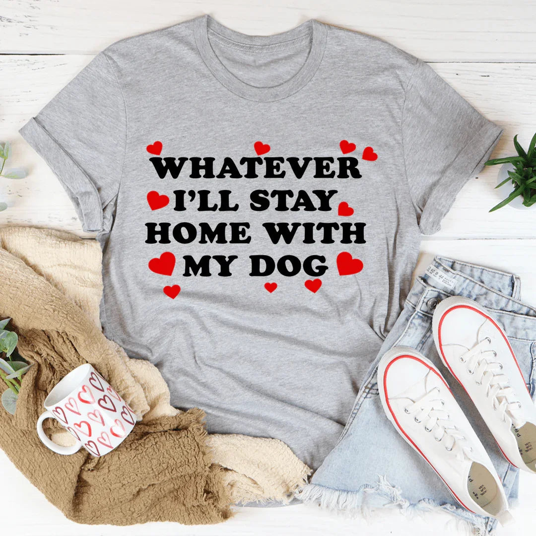 Dog Lover Introvert Casual Shirt – "Whatever I'll Stay Home product image 4
