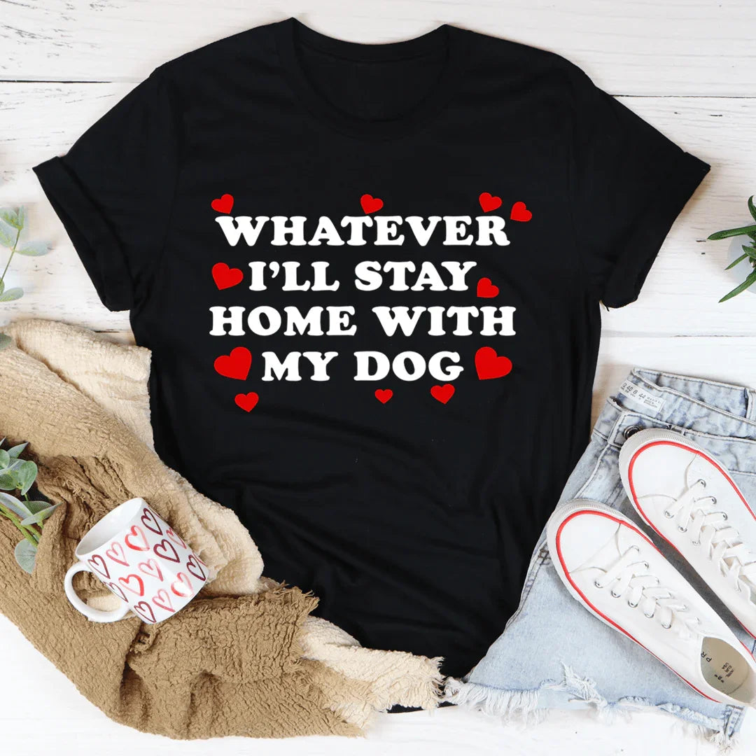 Dog Lover Introvert Casual Shirt – "Whatever I'll Stay Home product image 2