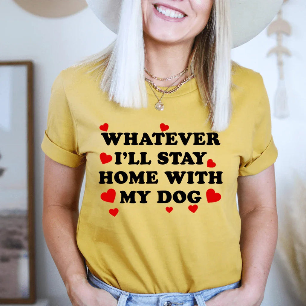 Dog Lover Introvert Casual Shirt – "Whatever I'll Stay Home product image 1