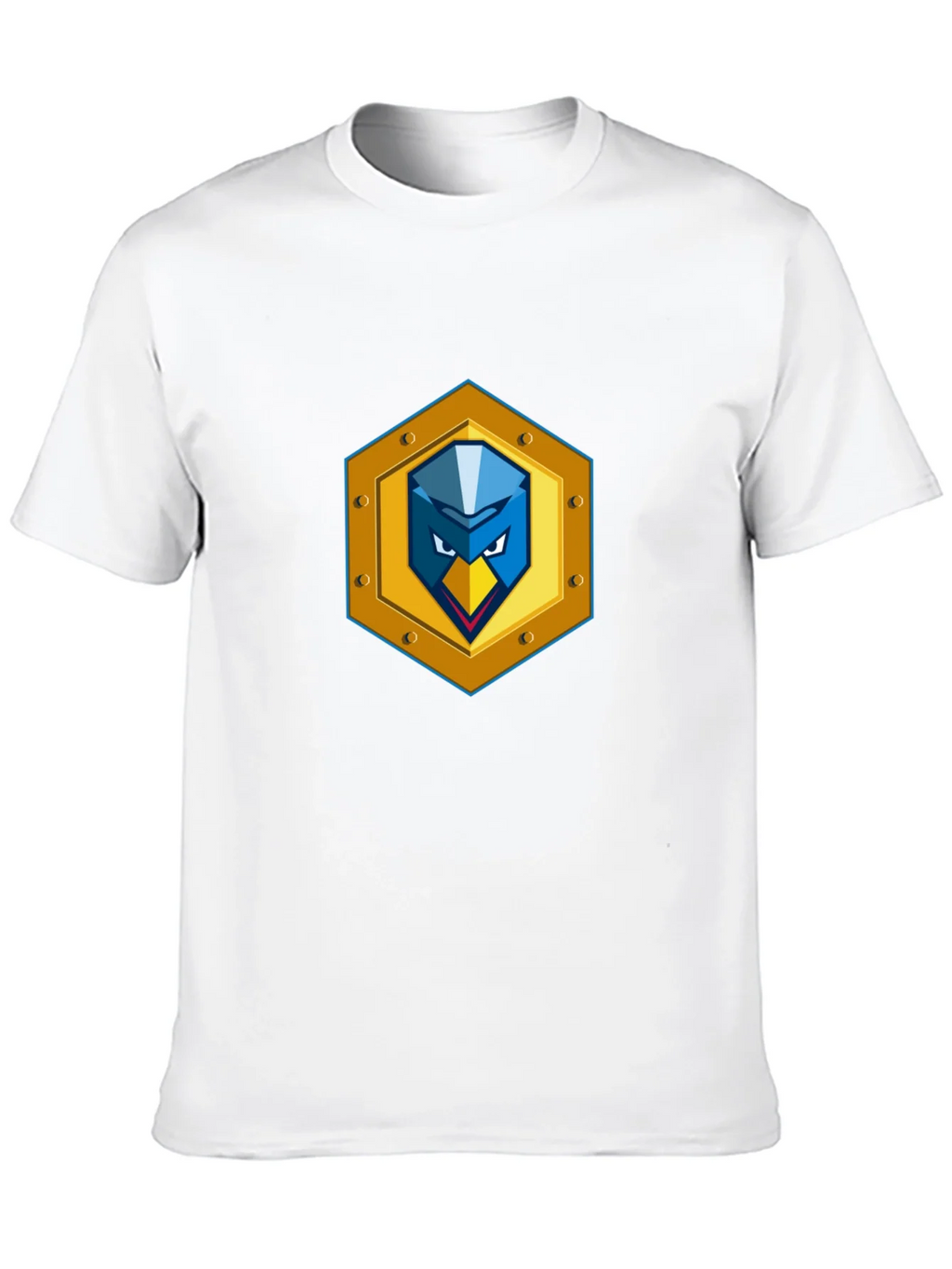 Black T-Shirt with Unique Bird Shield Emblem product image 7