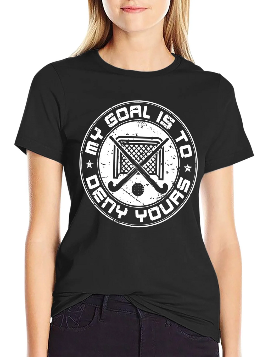 My Goal Is To Deny Yours T-Shirt Hockey product image 2