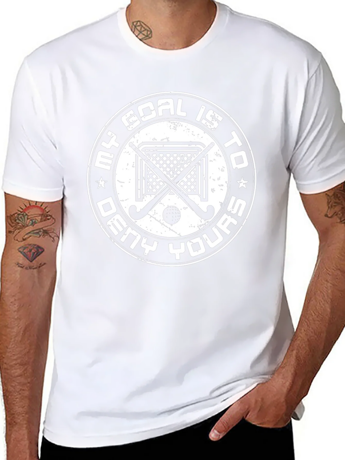 My Goal Is To Deny Yours T-Shirt Hockey product image 7