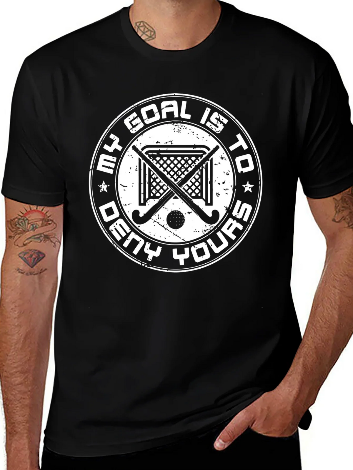 My Goal Is To Deny Yours T-Shirt Hockey product image 1