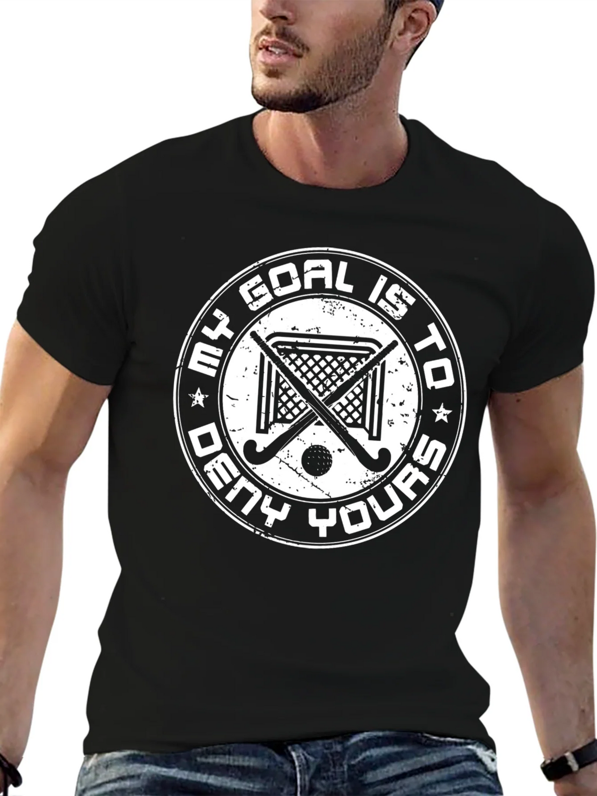 My Goal Is To Deny Yours T-Shirt Hockey product image 6