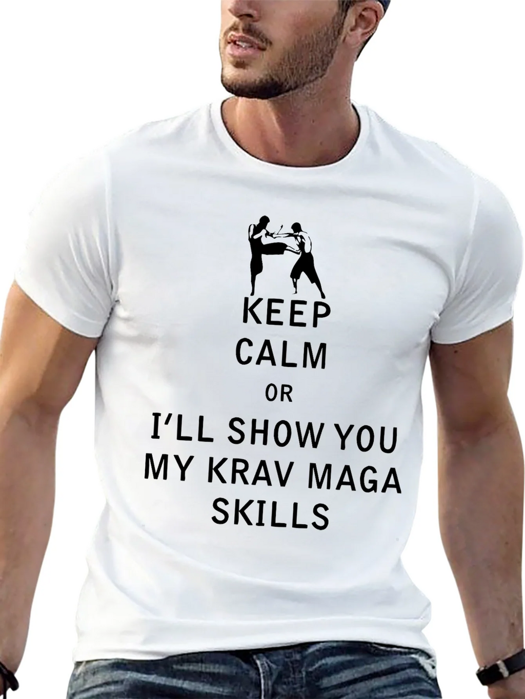 Keep Calm Krav Maga Skills Graphic Tee product image 3