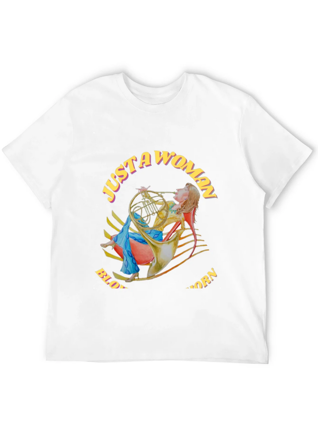 Just A Woman Blowing A Horn T-Shirt product image 4