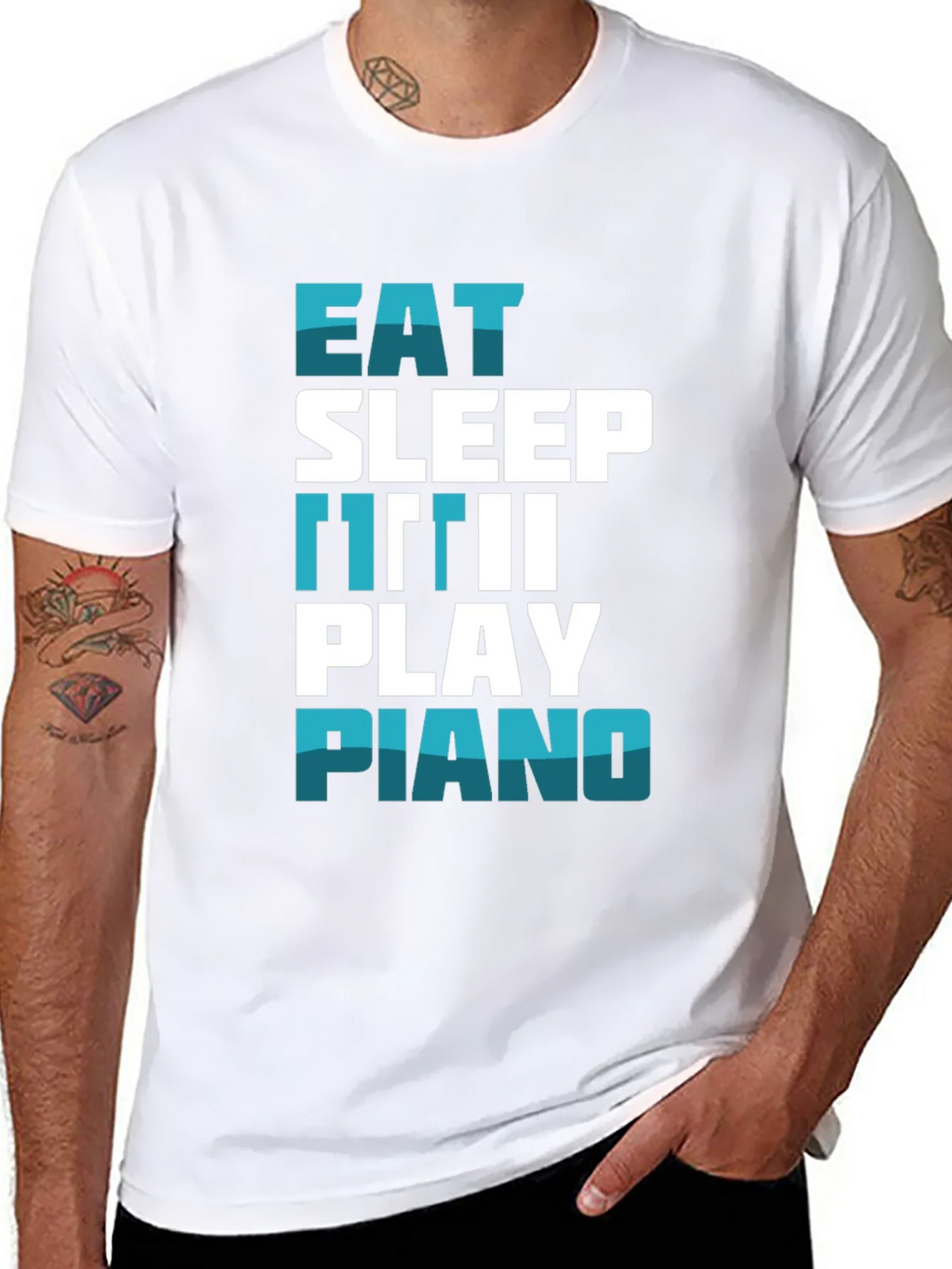 Eat Sleep Repeat Piano T-Shirt product image 4
