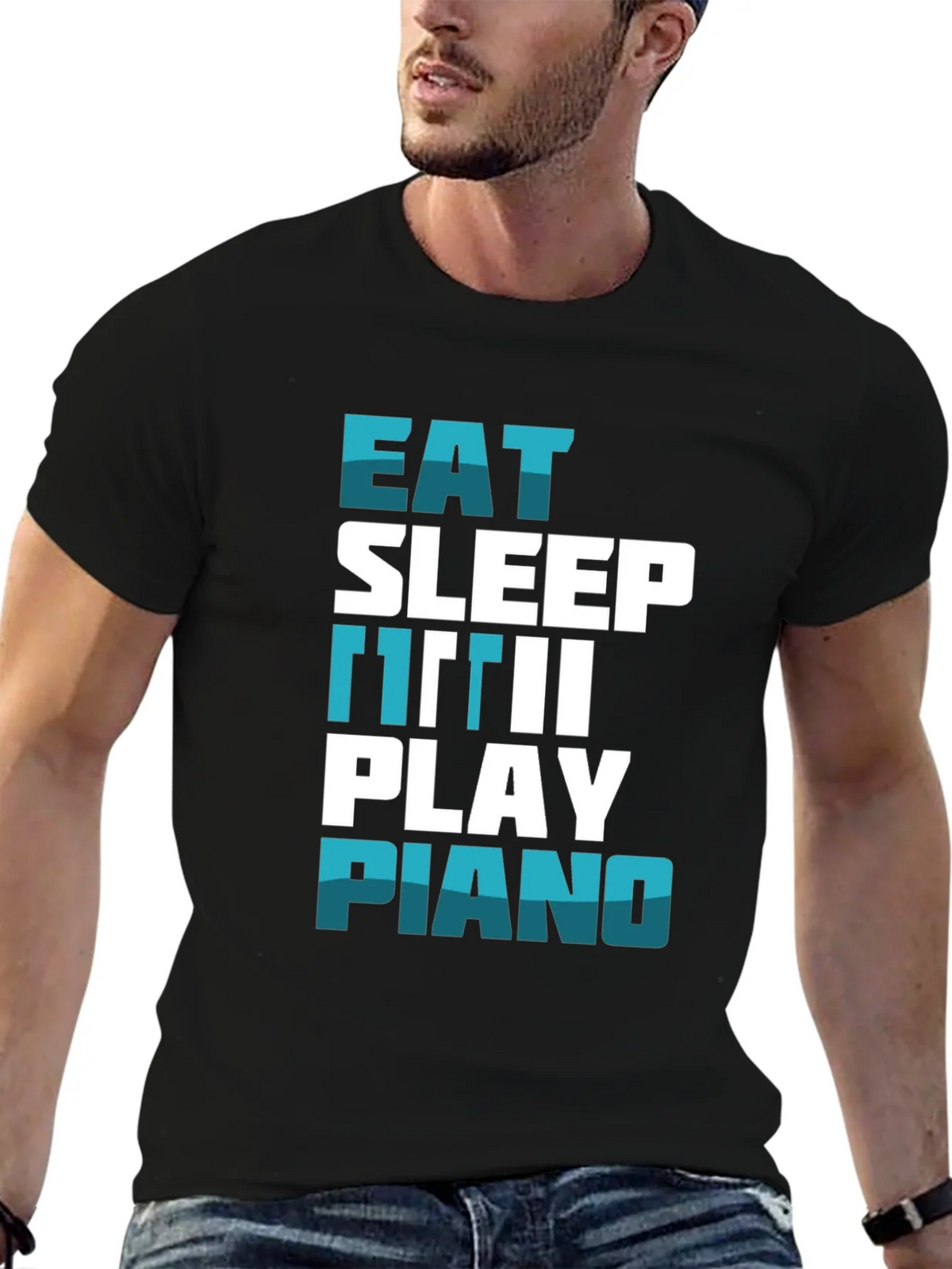 Eat Sleep Repeat Piano T-Shirt product image 3