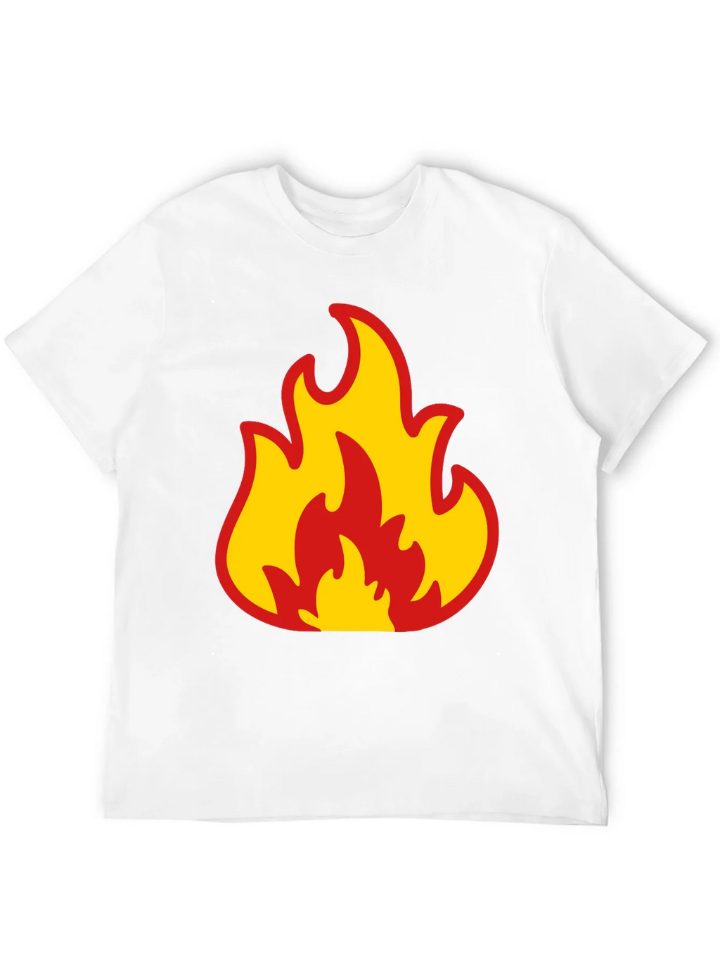 Bold Flame Graphic Tee - Black Cotton T-Shirt product image 2