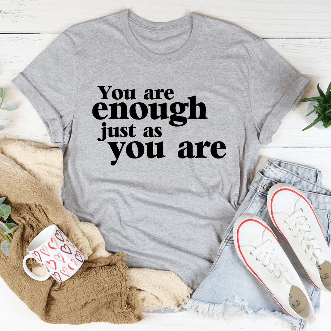 Inspirational Self-Love Crewneck Tee – \"You Are Enough product image 3