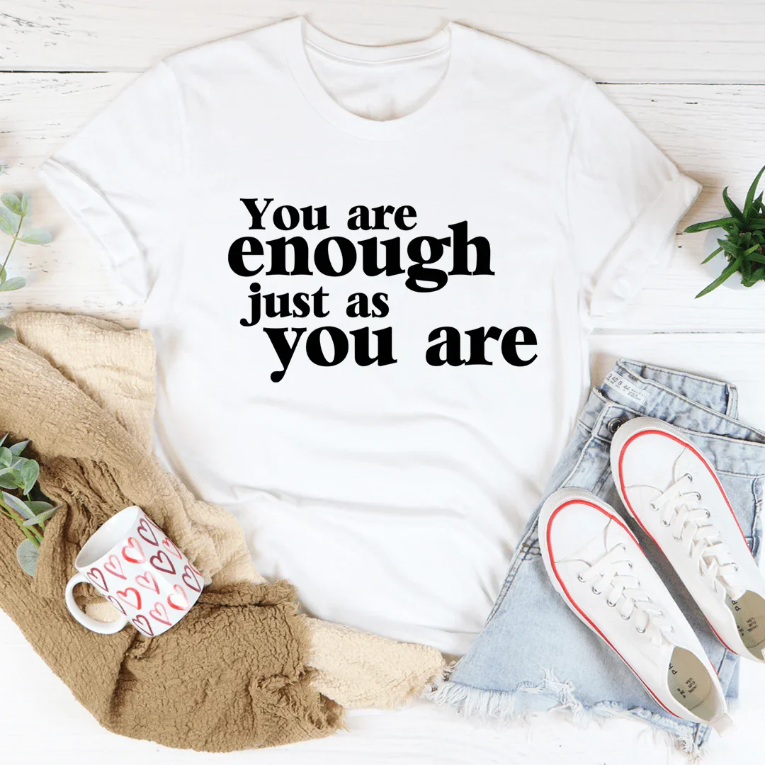 Inspirational Self-Love Crewneck Tee – \"You Are Enough product image 4