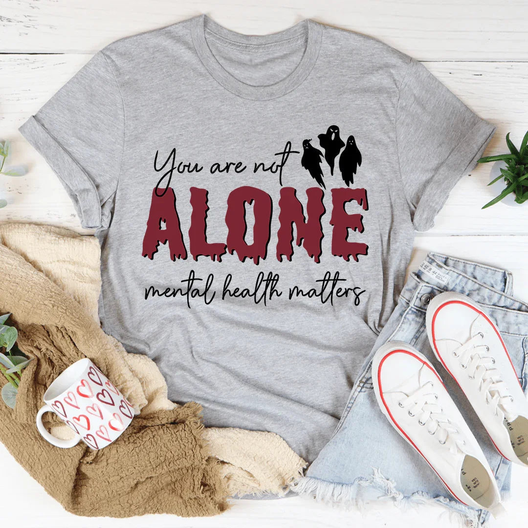 You Are Not Alone Mental Health Awareness Halloween Tee product image 1