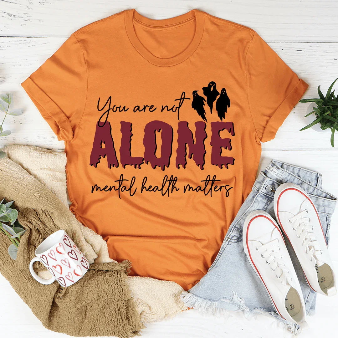 You Are Not Alone Mental Health Awareness Halloween Tee product image 3