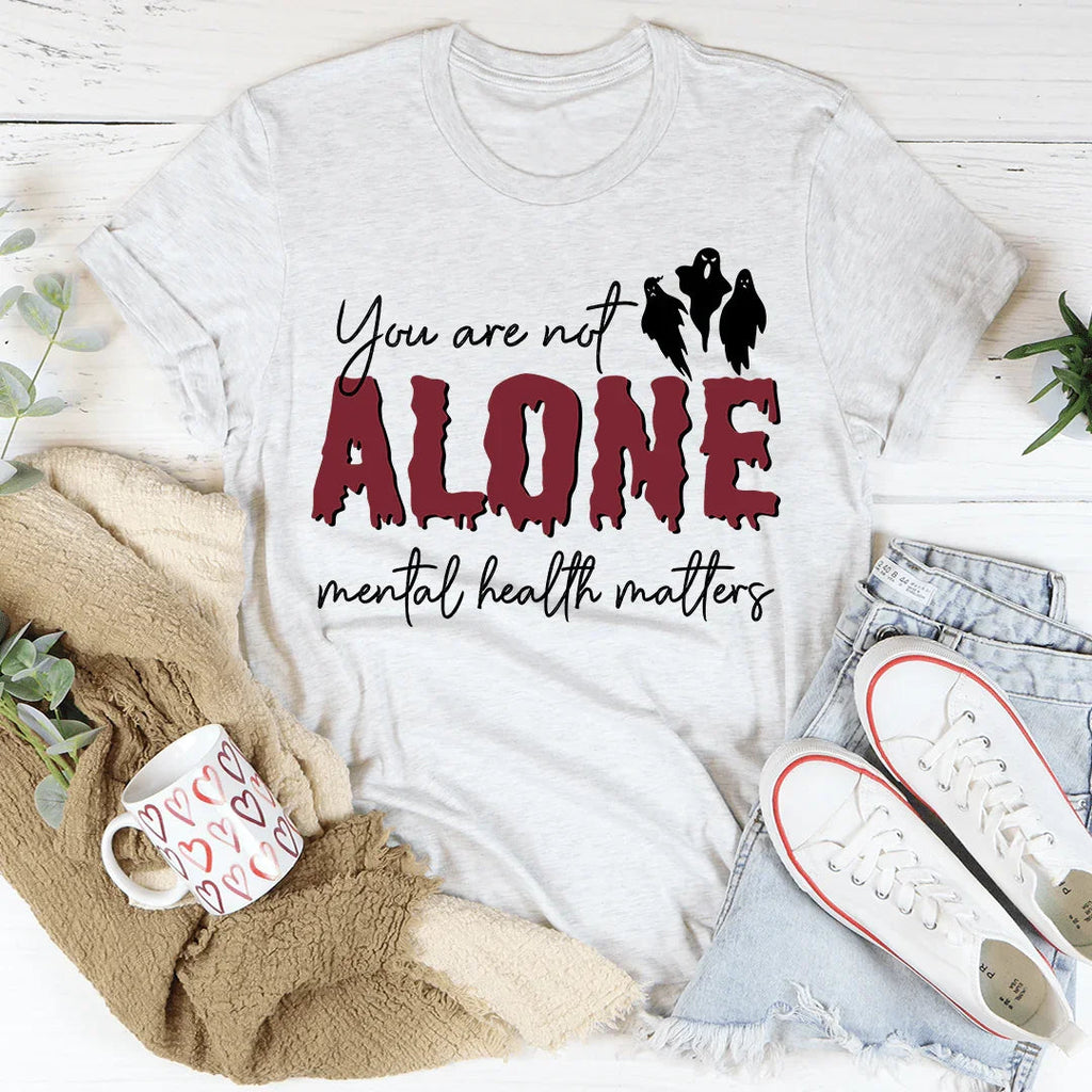 You Are Not Alone Mental Health Awareness Halloween Tee product image 2
