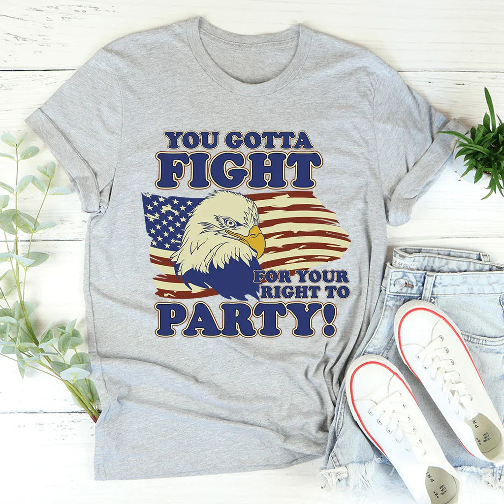 Retro Party Lyric Graphic T-Shirt – "You Gotta Fight For product image 1