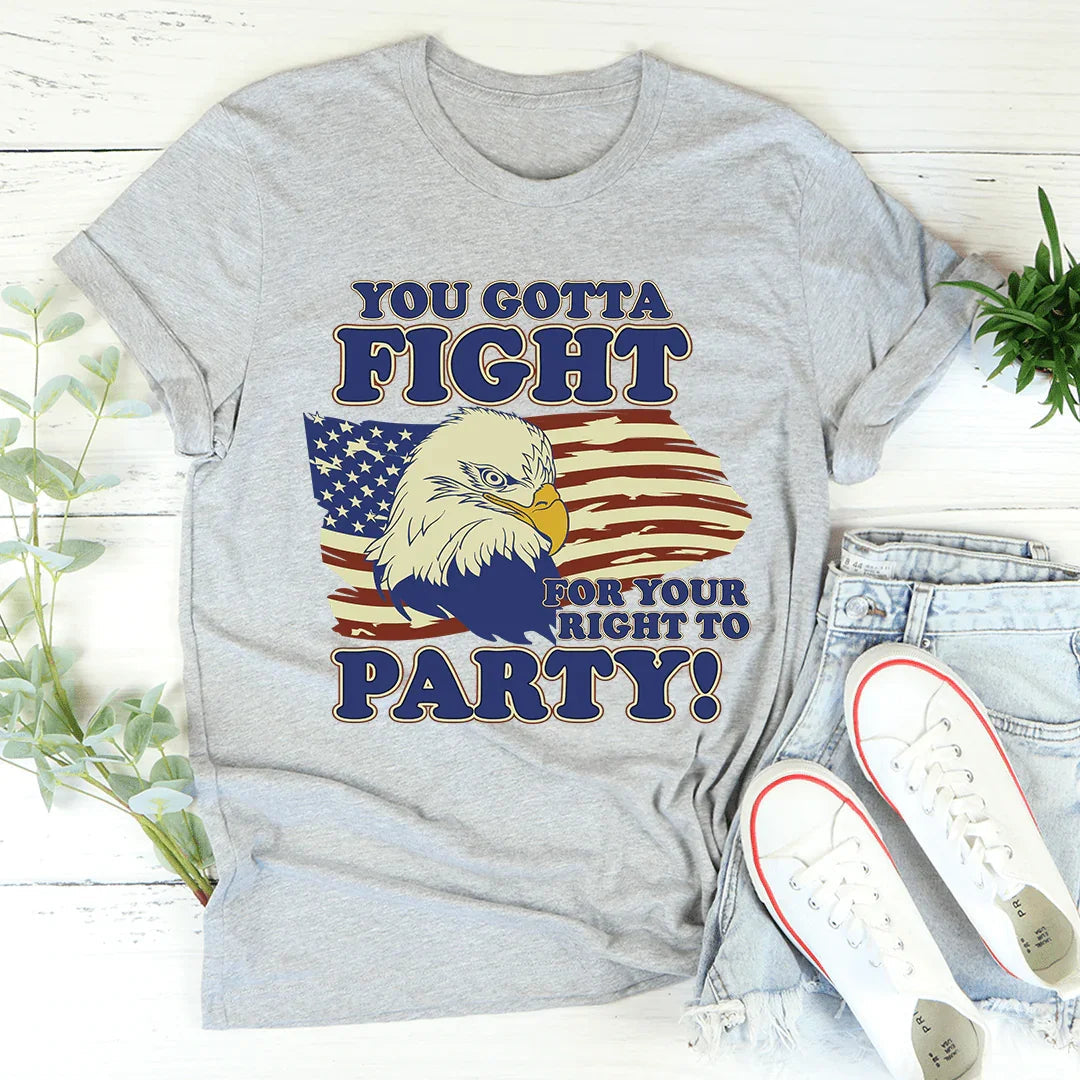 Retro Party Lyric Graphic T-Shirt – "You Gotta Fight For product image 1